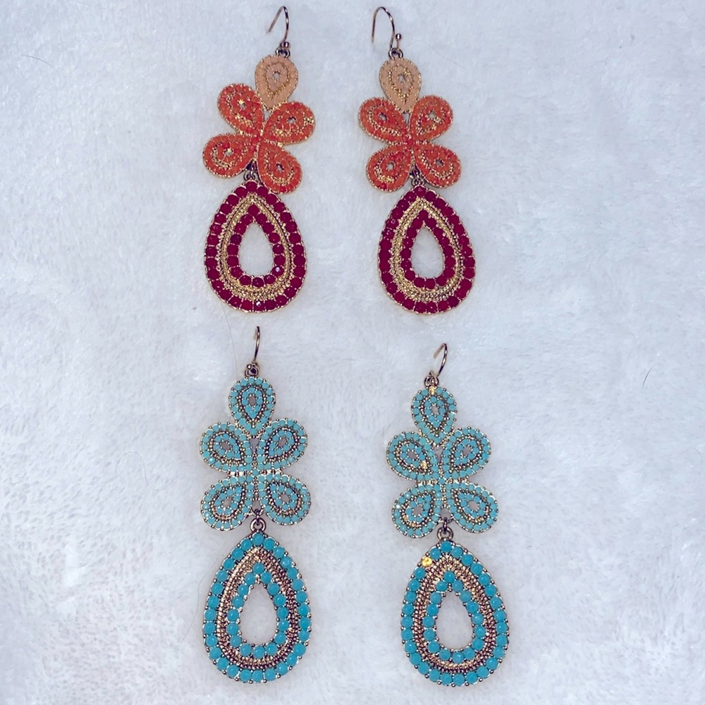 TWO Pairs STELLA & DOT Earrings, EUC